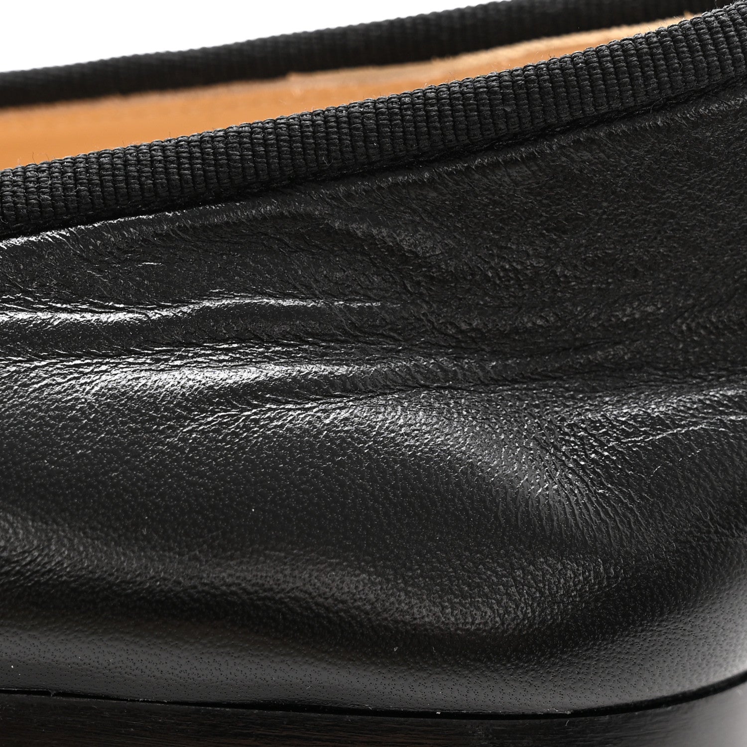 Chanel Lambskin Patent Cap Toe CC Ballerina Flats 37.5 Black 10 of 11