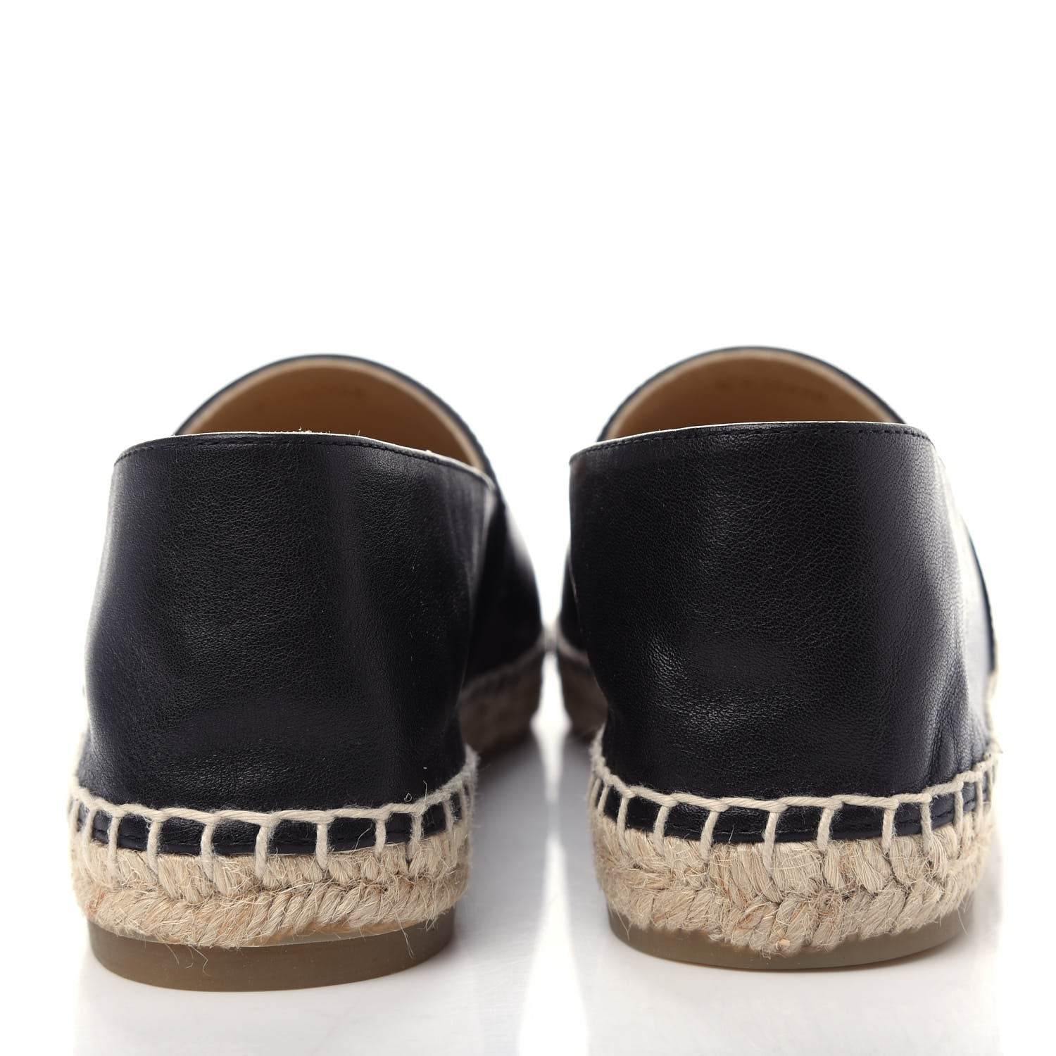 Chanel Calfskin Chain CC Espadrilles 38 Black 7 of 11