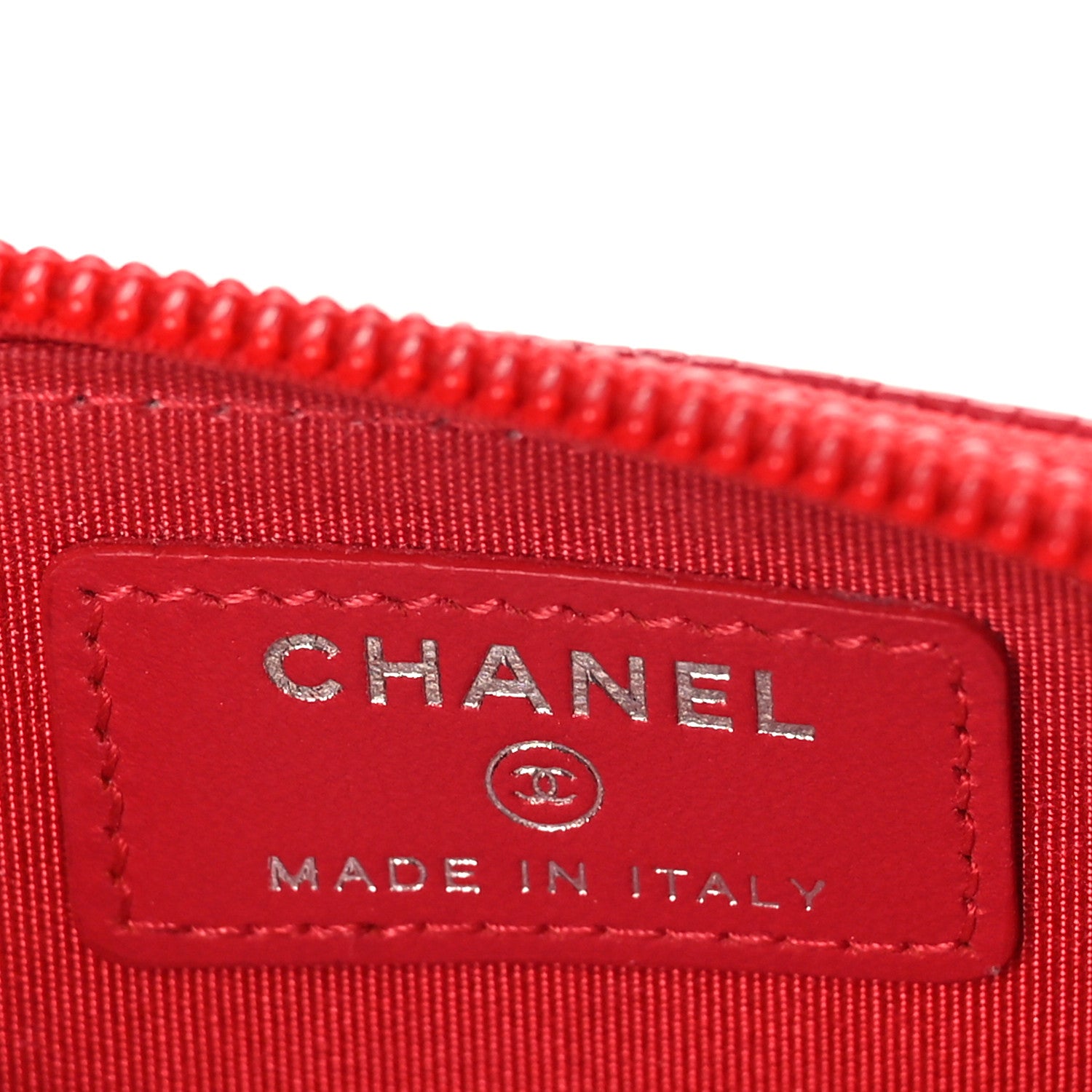 Chanel Caviar Quilted Boy Zip Around Coin Purse Wallet Red 6 of 10