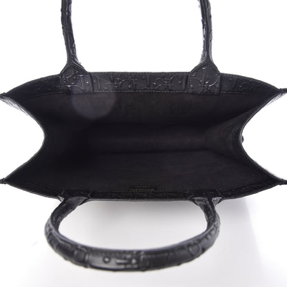 Christian Dior Oblique Calfskin Embossed Medium Book Tote Black 5 of 10