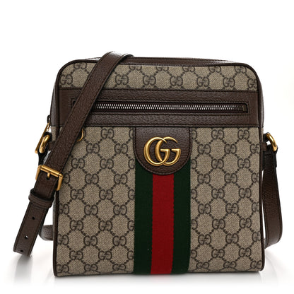 Gucci GG Supreme Monogram Web Small Ophidia Messenger Bag Brown 1 of 10