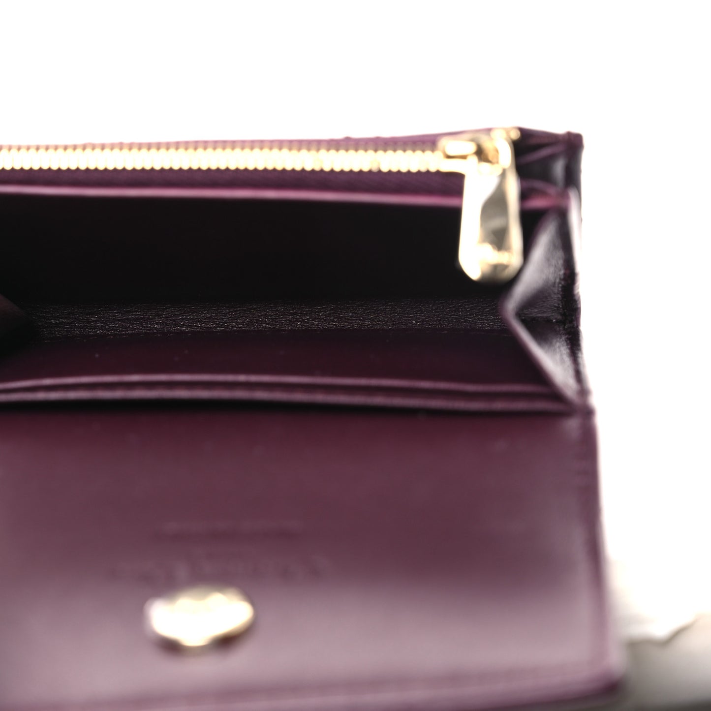 Lambskin Cannage Miss Dior Glycine Wallet Deep Fuchsia