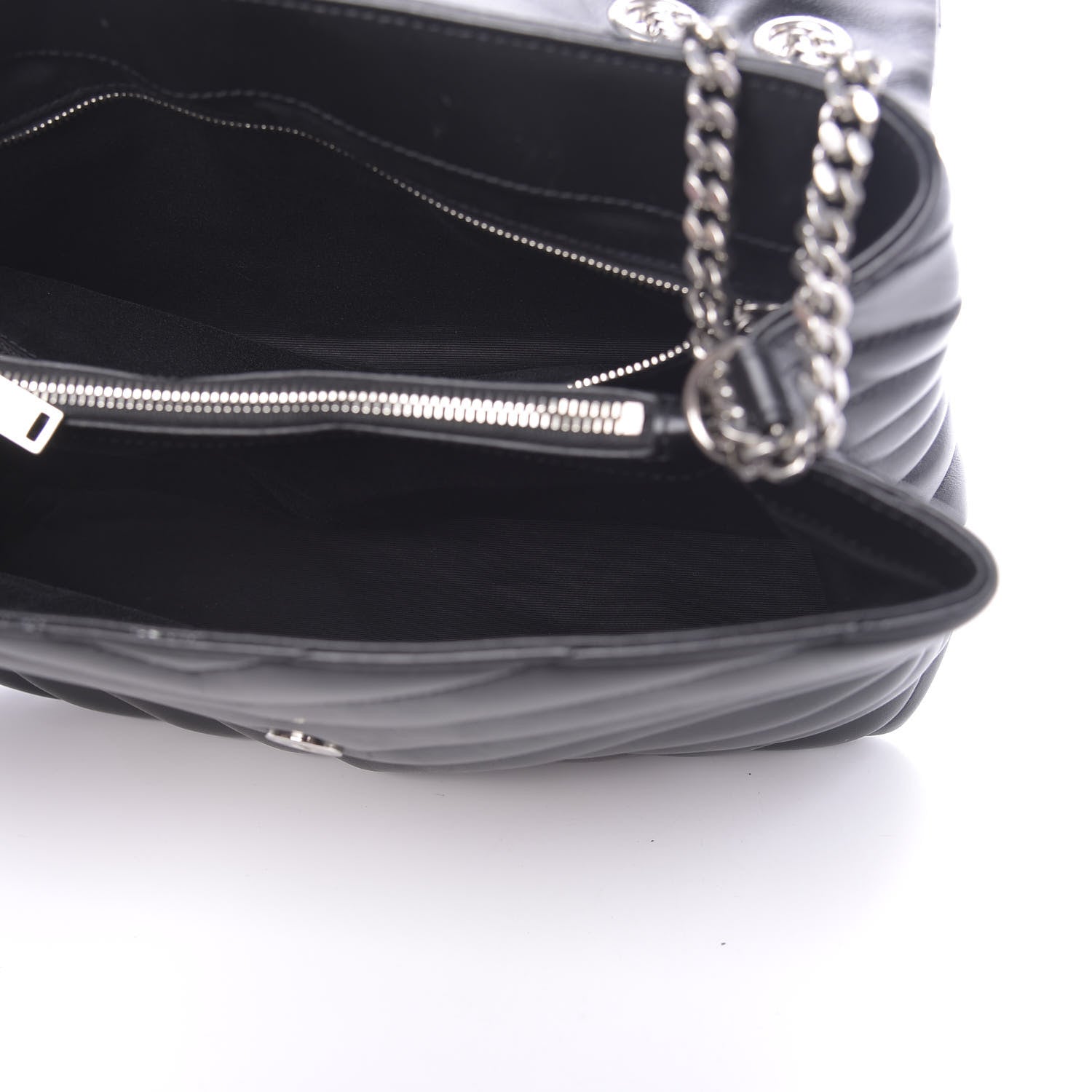 Saint Laurent Calfskin Y Quilted Monogram Medium Loulou Chain Satchel Black 5 of 12