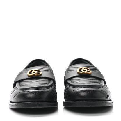 Gucci Nappa Matelasse Double G Marmont Loafers 37.5 Black 2 of 9