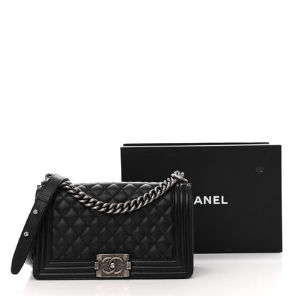Chanel Caviar Quilted Medium Boy Flap Black 12 of 12
