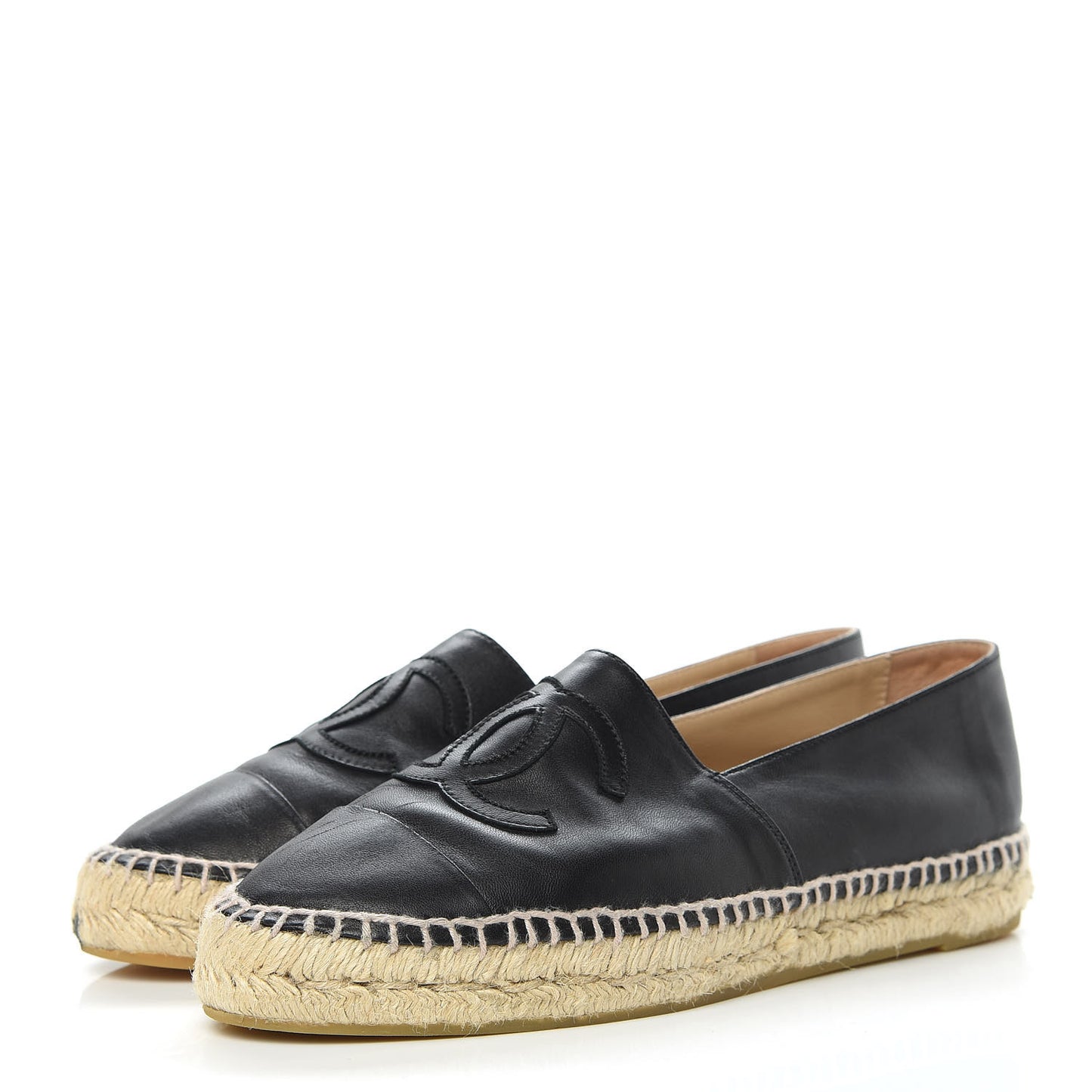 Lambskin CC Espadrilles 40 Black