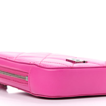 Balenciaga Calfskin Quilted Touch B Phone Holder Bag Fuchsia 6 of 9