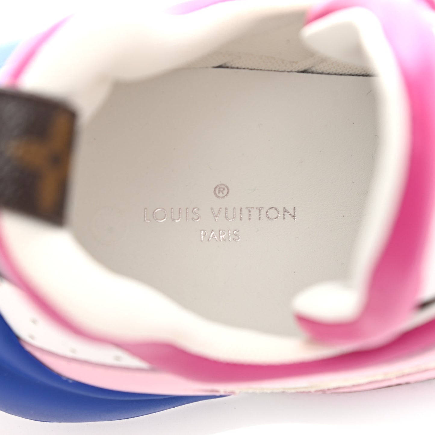 Calfskin Technical Nylon LV Archlight Sneakers 37.5 White Pink Blue