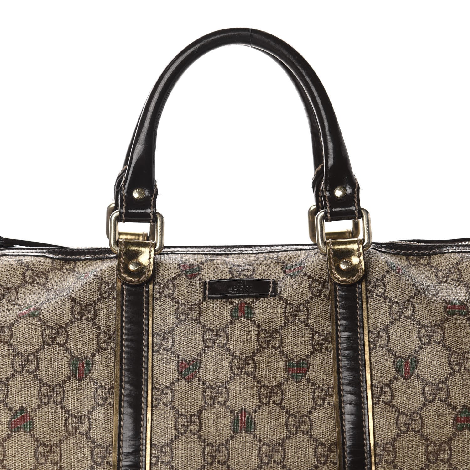 Gucci GG Plus Monogram Hearts Medium Joy Boston Dark Brown 14 of 14