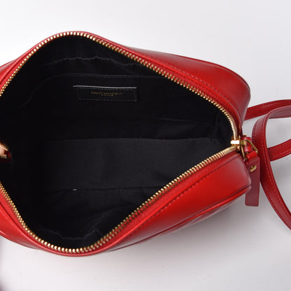 Saint Laurent Calfskin Matelasse Monogram Lou Camera Bag Rouge Eros 5 of 10