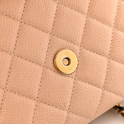 Chanel Caviar Quilted Small CC Filigree Flap Beige Black 14 of 15
