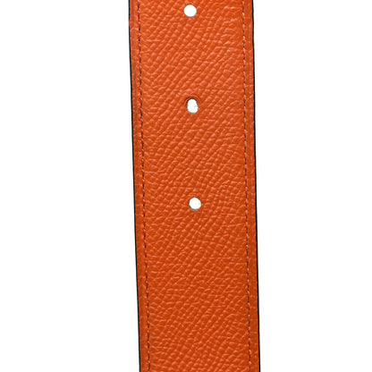 Hermes Epsom Reversible 38mm Belt Strap 110 44 Gris Etain Orange 4 of 7
