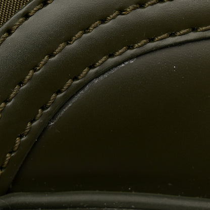 Prada Spazzolato Rois Re-Nylon Metal Triangle Logo Monolith Pouch Pocket 60mm Combat Boots 37.5 Militare 9 of 11