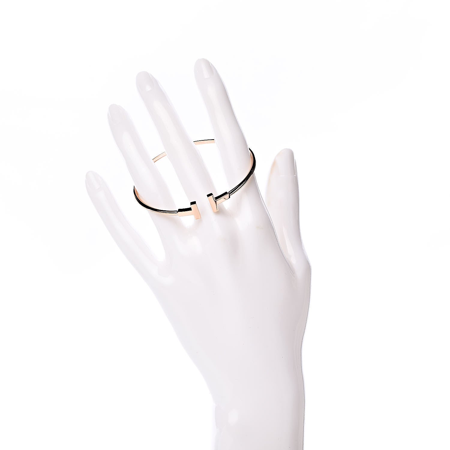 Tiffany 18K Rose Gold T Wire Bracelet 2 of 4