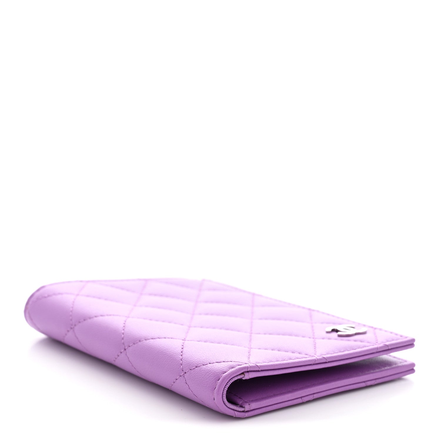 Chanel Lambskin Quilted Passport Holder Purple 4 of 8