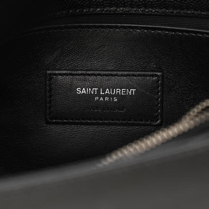 Saint Laurent Grain De Poudre Small West Hollywood Monogram Fold-Over Bag Black 5 of 10
