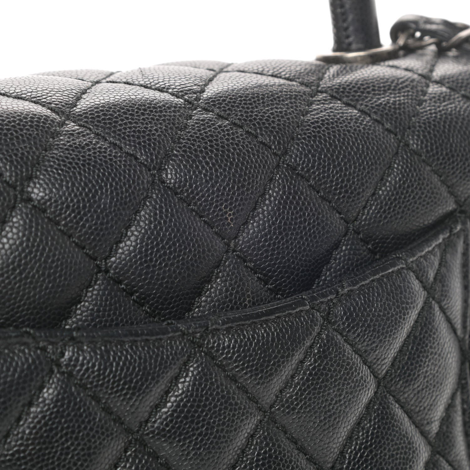 Chanel Caviar Quilted Small Coco Handle Flap Black 12 of 14