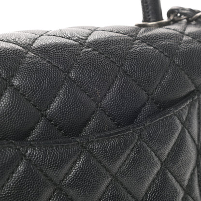 Chanel Caviar Quilted Small Coco Handle Flap Black 12 of 14