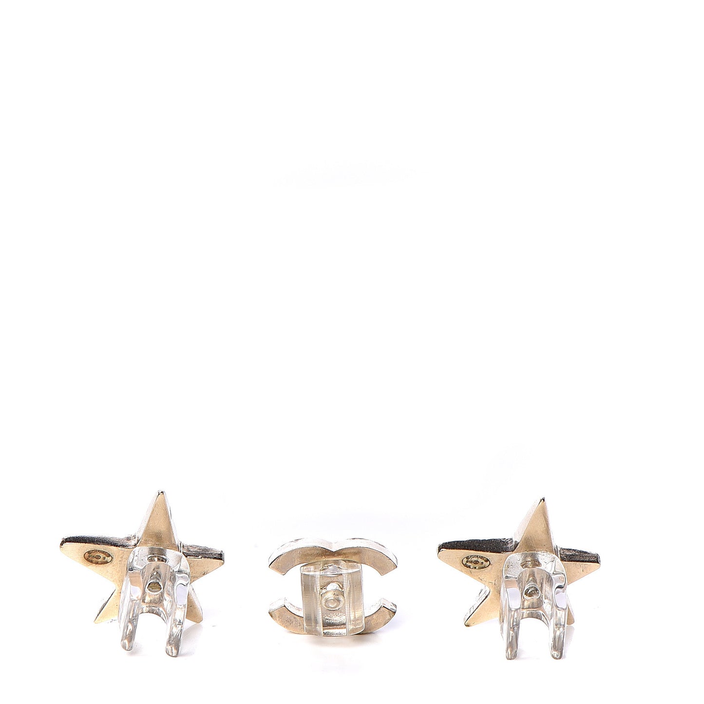 Swarovski Crystal CC Star Earphone Charms Gold
