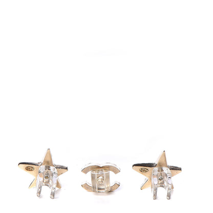 Chanel Swarovski Crystal CC Star Earphone Charms Gold 3 of 5