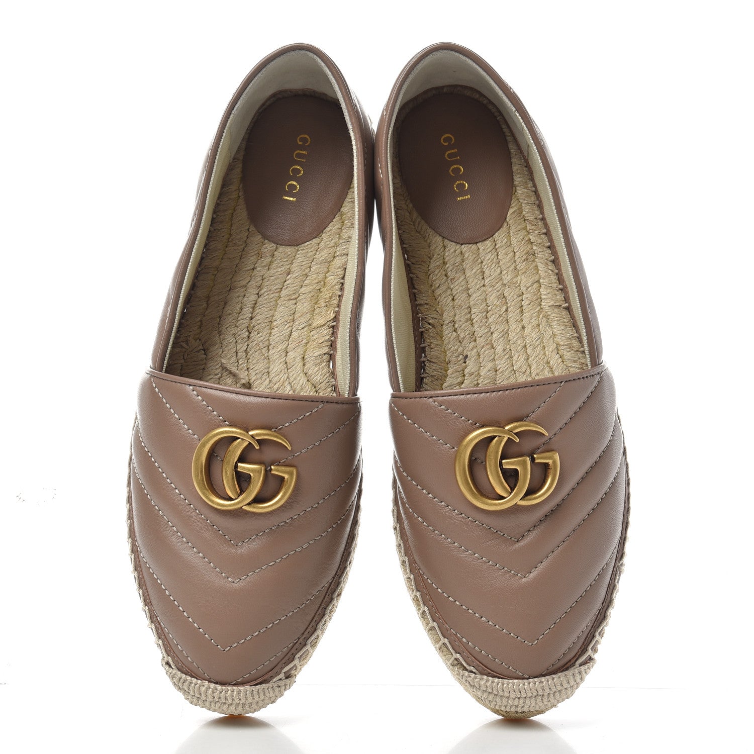 Gucci Nappa Matelasse GG Marmont Espadrilles 38.5 Porcelain Rose 5 of 11