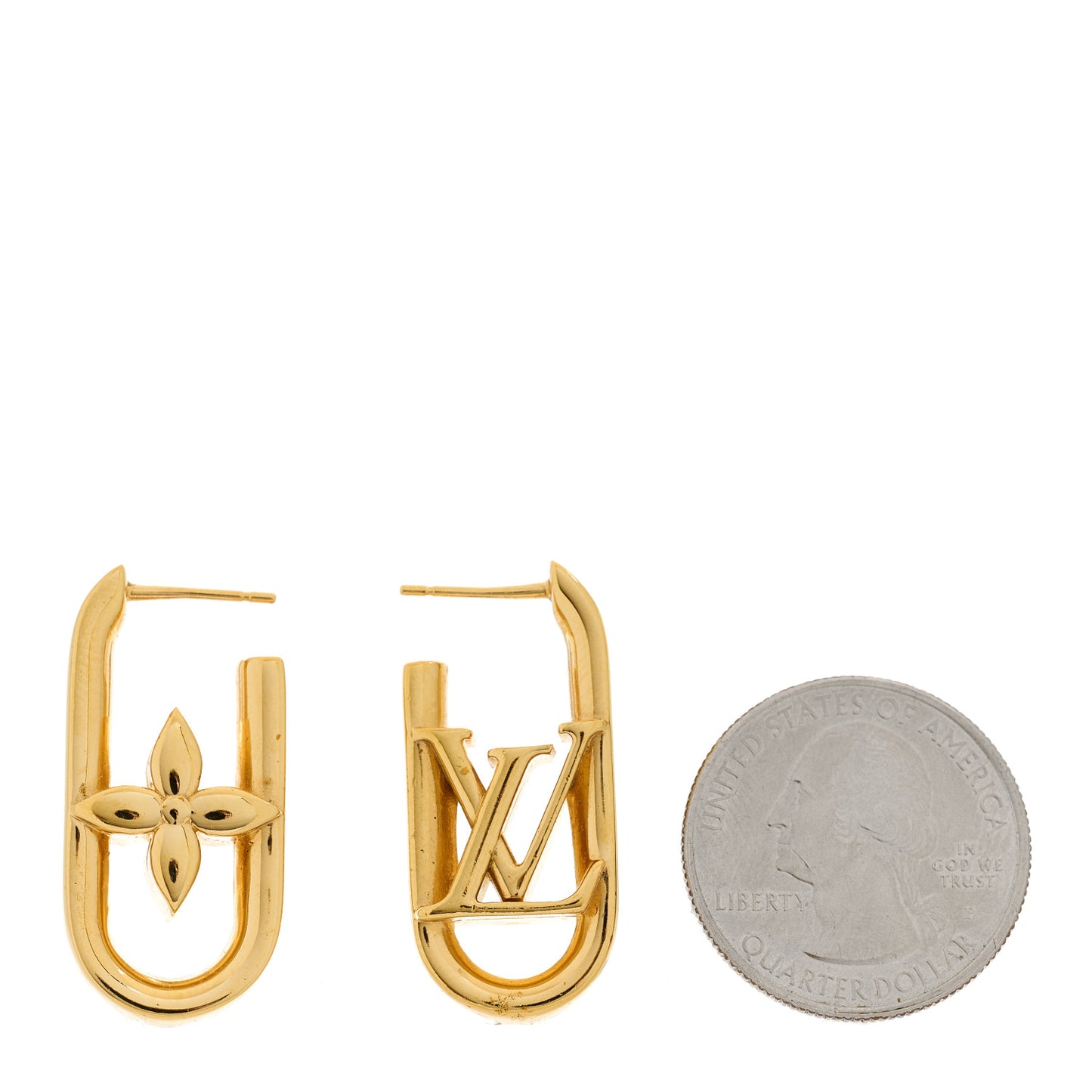 Metal My LV Chain Earrings Gold