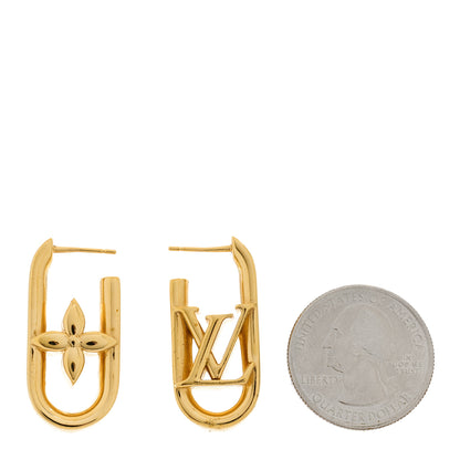 Louis Vuitton Metal My LV Chain Earrings Gold 2 of 4