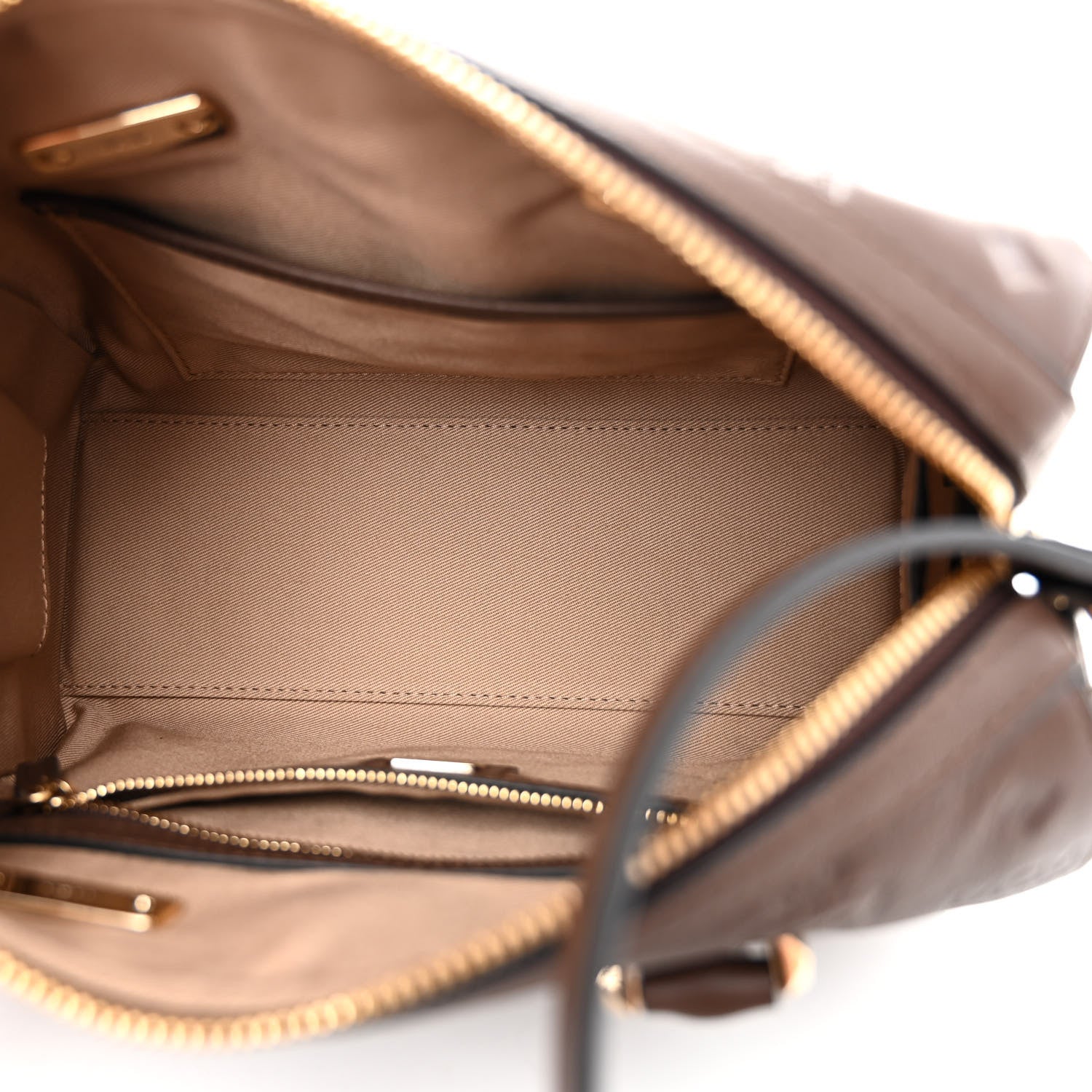 MCM Calfskin Ottomar Monogram Essential Boston Bag Chestnut 5 of 9