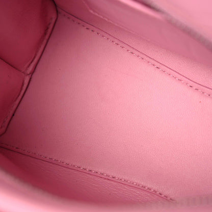 Balenciaga Semi Shiny Calfskin Crocodile Embossed Neo Classic Silver Hardware Mini City Pink 21 of 22