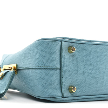 Prada Saffiano Lux Bauletto Turchese 9 of 11