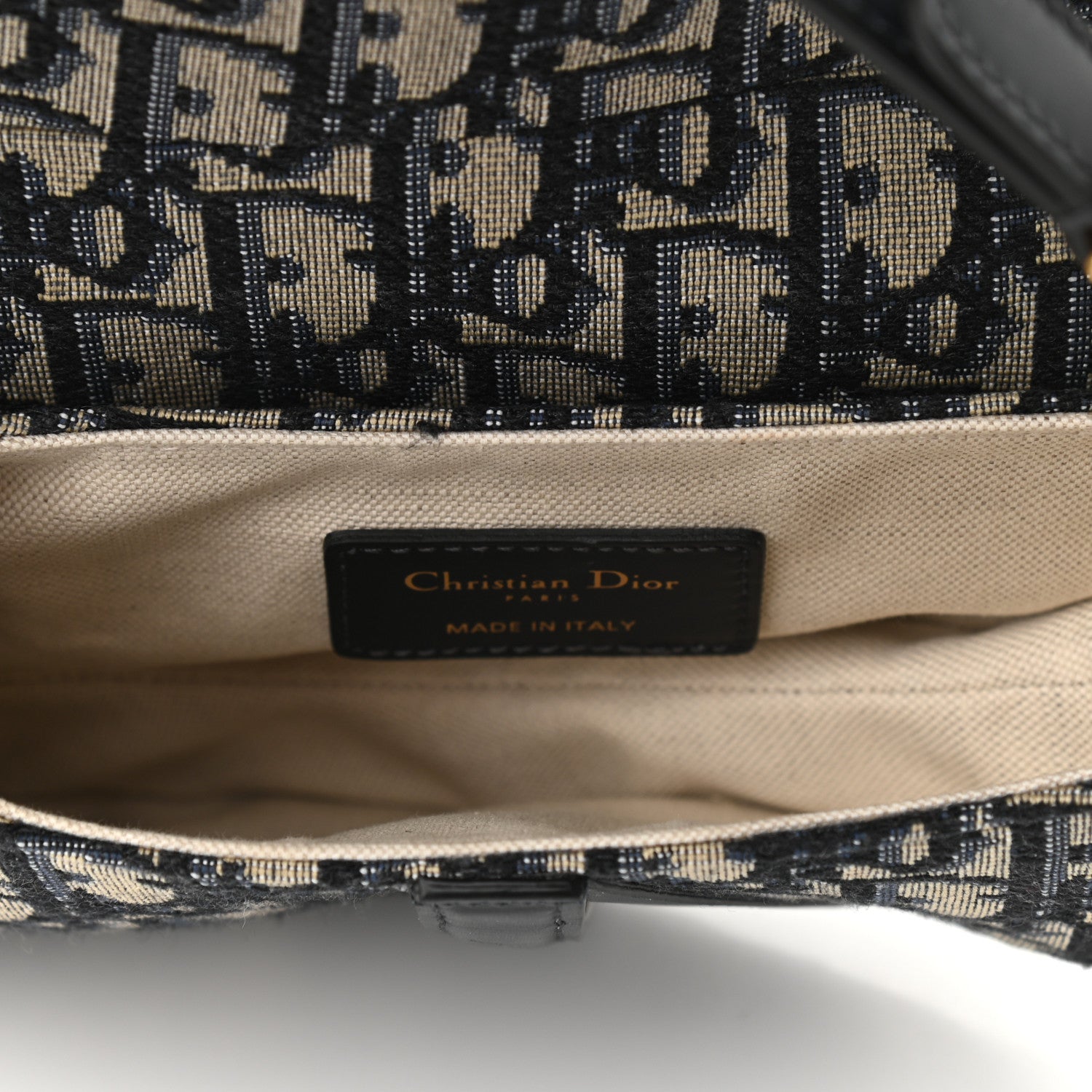Christian Dior Oblique Mini Saddle Bag Blue 5 of 10
