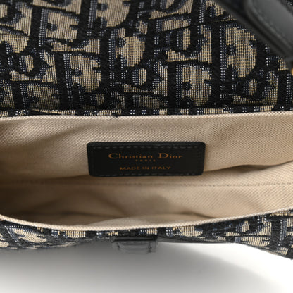 Christian Dior Oblique Mini Saddle Bag Blue 5 of 10
