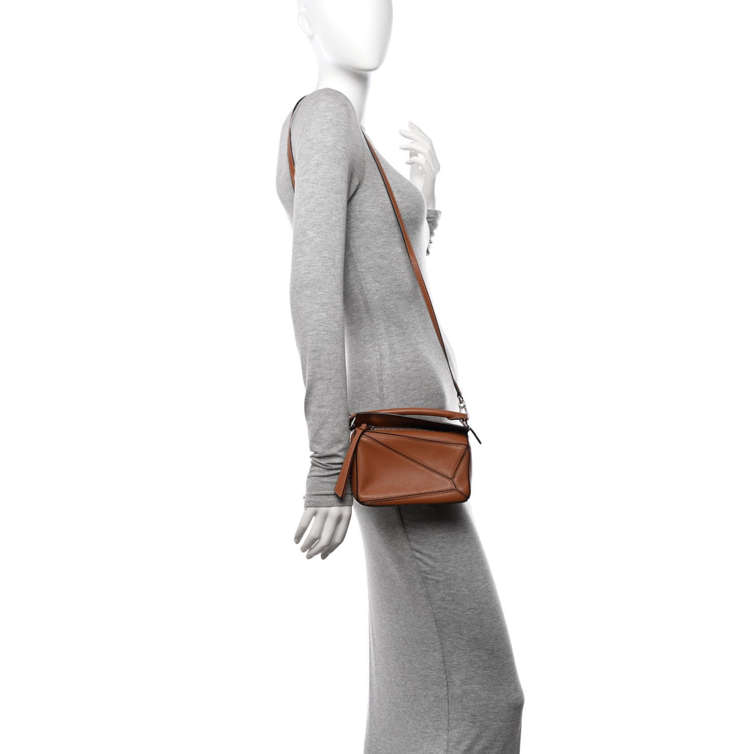 Loewe Calfskin Mini Puzzle Bag Tan 2 of 13