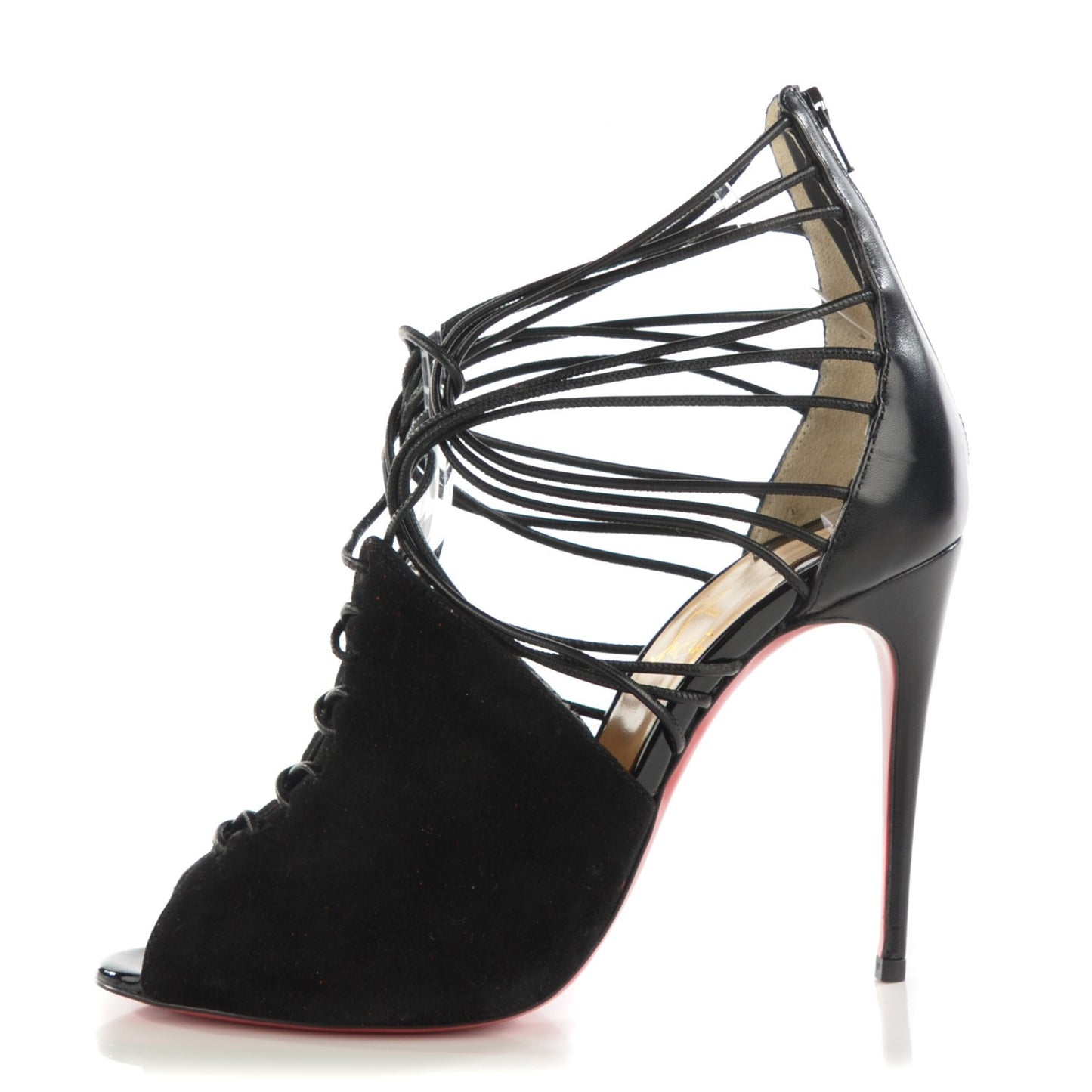 Suede Kid Confusina 100 Peep Toe Pumps 36.5 Black