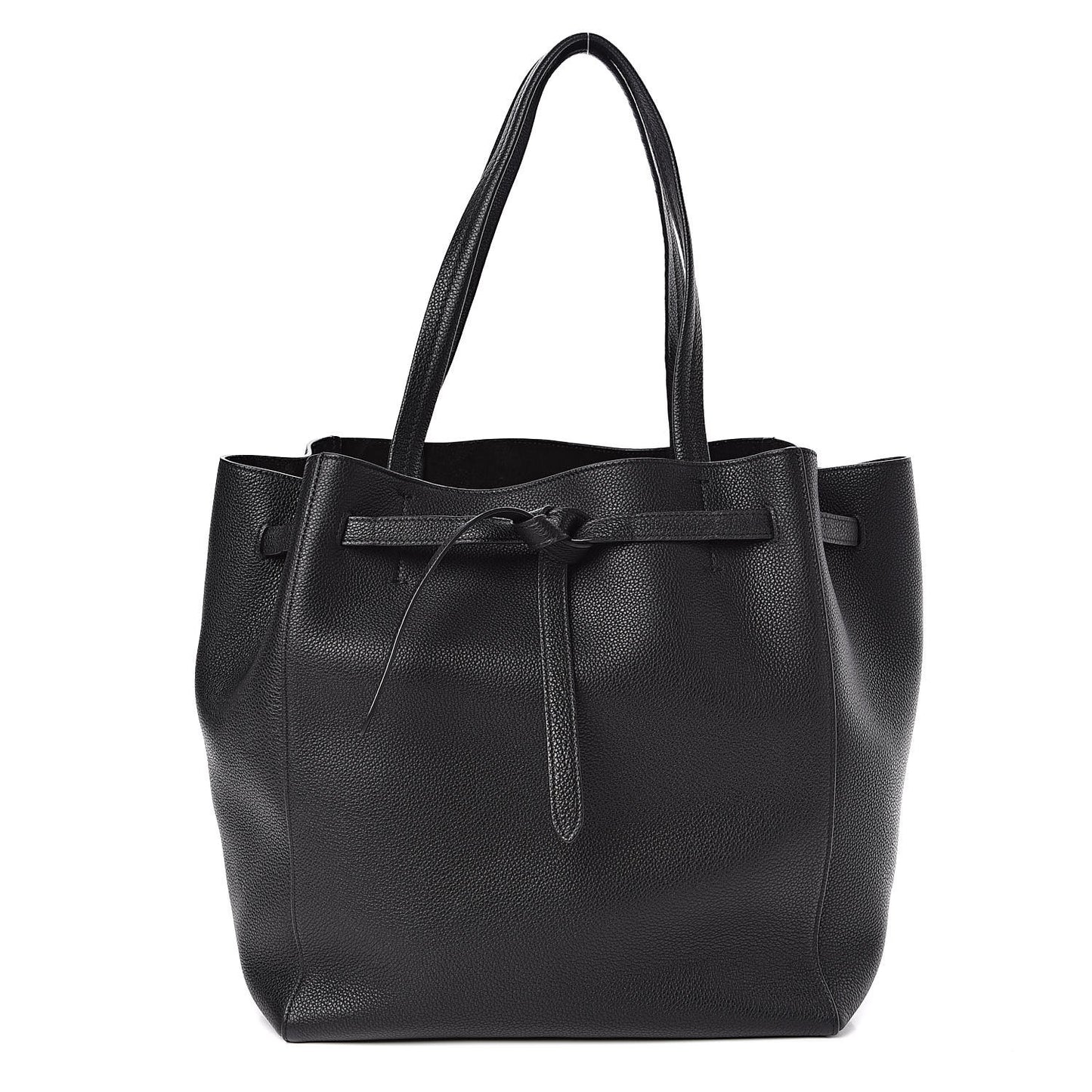 Soft Grained Calfskin Small Belt Cabas Phantom Black