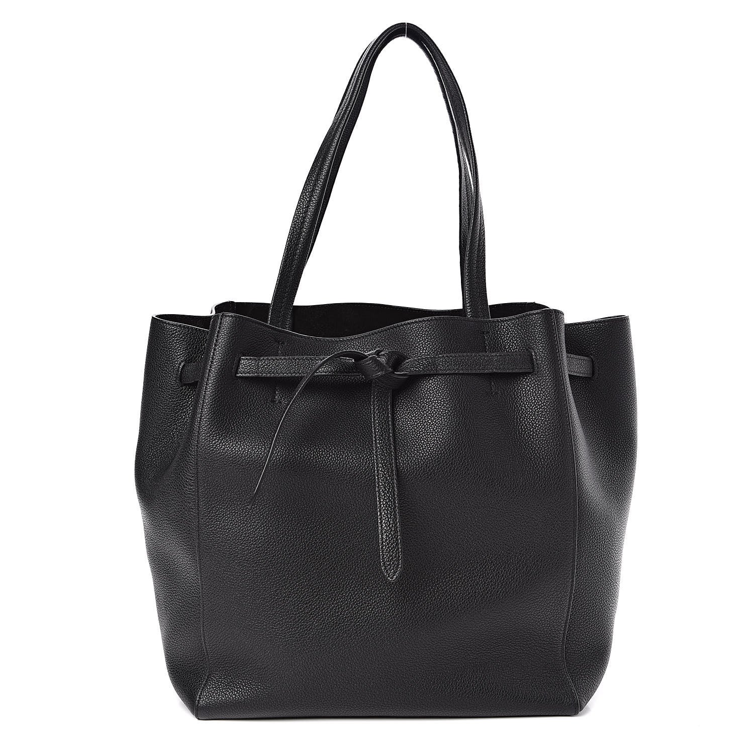 Celine Soft Grained Calfskin Small Belt Cabas Phantom Black 1 of 9
