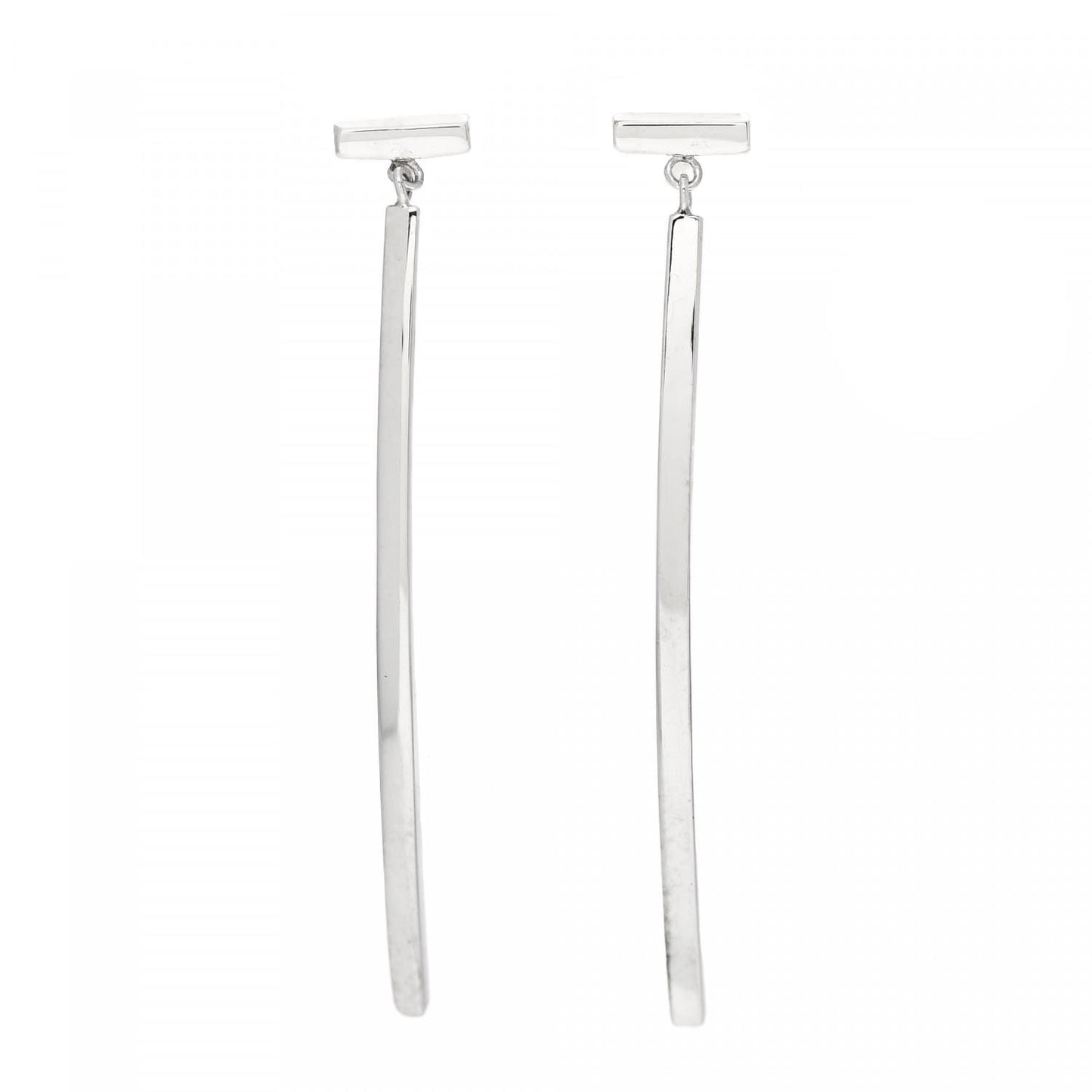 Sterling Silver T Wire Bar Earrings