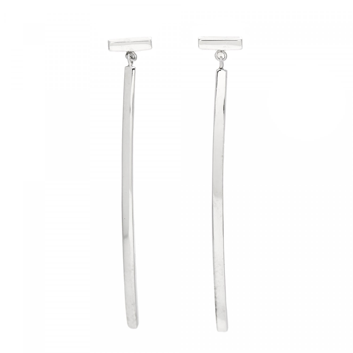 Tiffany Sterling Silver T Wire Bar Earrings 1 of 4