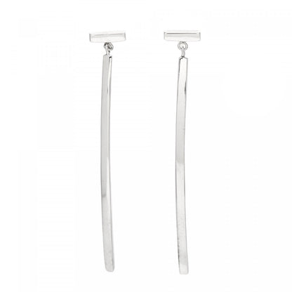 Tiffany Sterling Silver T Wire Bar Earrings 1 of 4