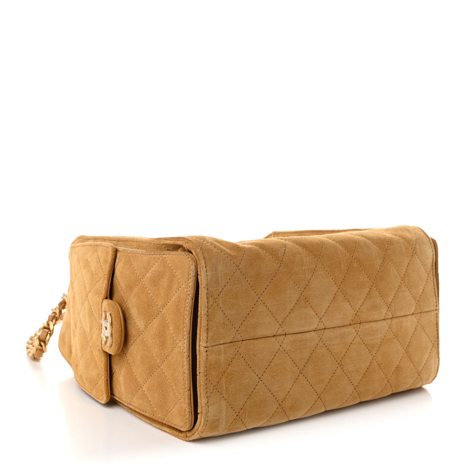 Chanel Suede Quilted Small Chanel 25 Handbag Beige 3 of 9