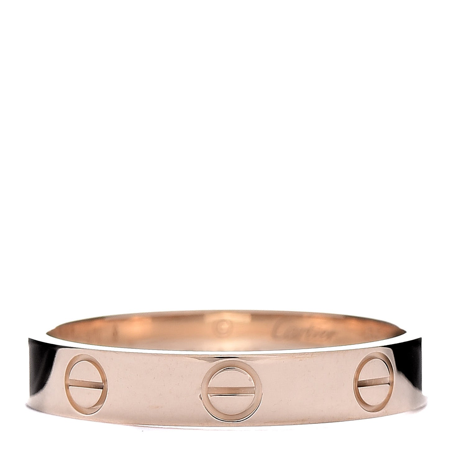 18K Yellow Gold 3.5mm LOVE Wedding Band Ring 55 7.25