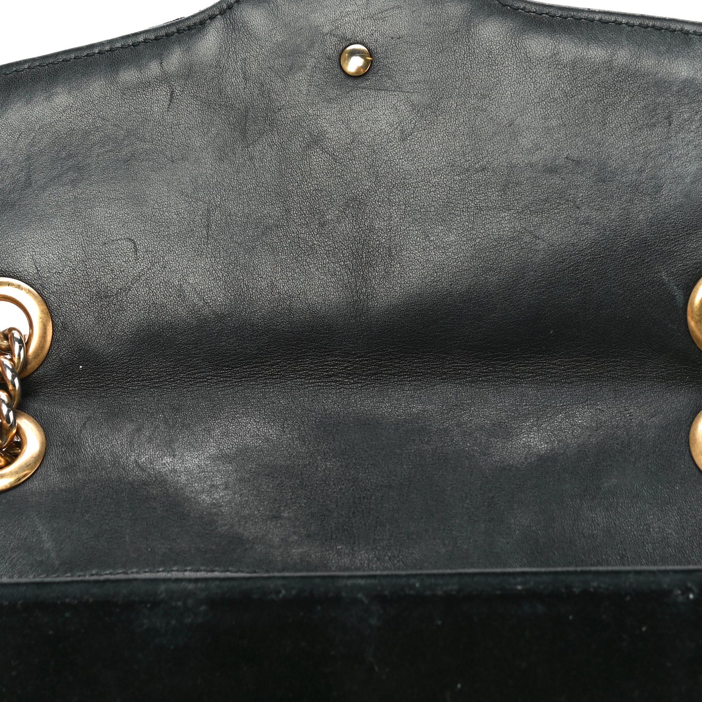 Velvet Matelasse Small GG Marmont Shoulder Bag Black