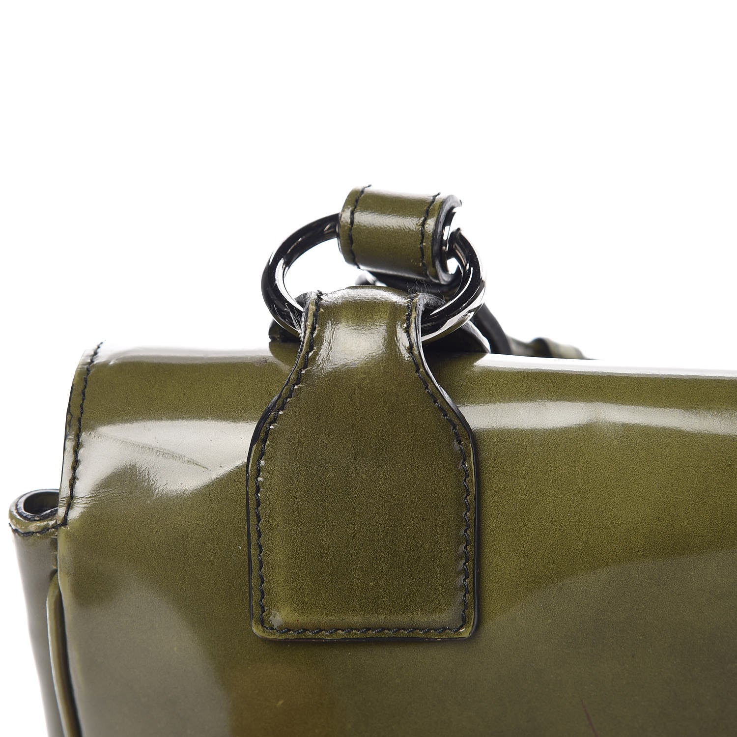 Prada Spazzolato Top Handle Militare Fume 9 of 15