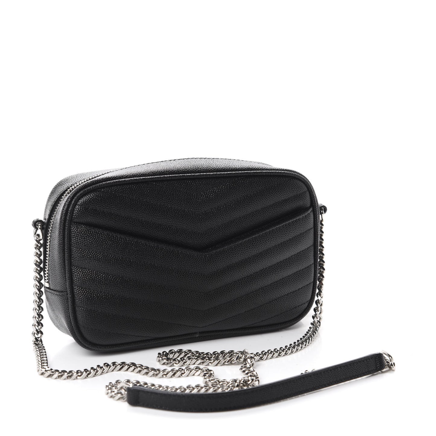 Grain De Poudre Matelasse Monogram Mini Lou Camera Bag Black