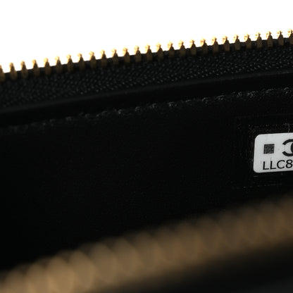Chanel Calfskin Crocodile Embossed Crococo Top Handle Slim Vanity Case With Chain Black 7 of 11