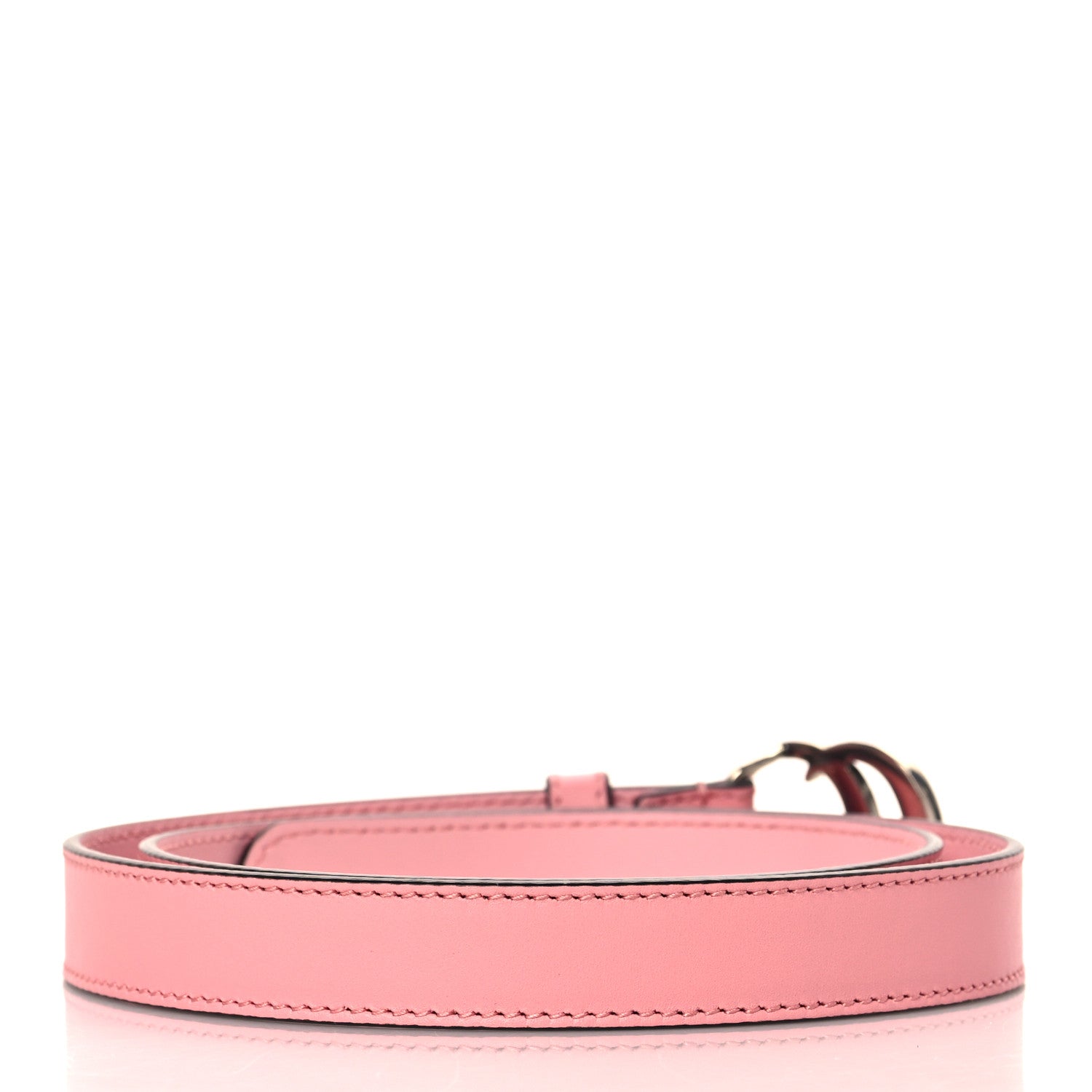 Gucci Moon Calfskin Palladium Double G 20mm Belt 75 30 Wild Rose 3 of 6