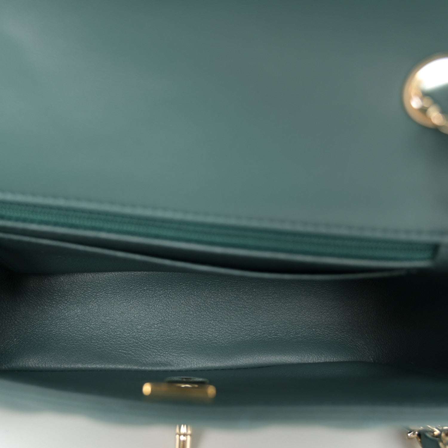 Chanel Lambskin Quilted Mini Rectangular Flap Green 5 of 11