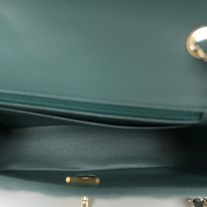 Chanel Lambskin Quilted Mini Rectangular Flap Green 5 of 11