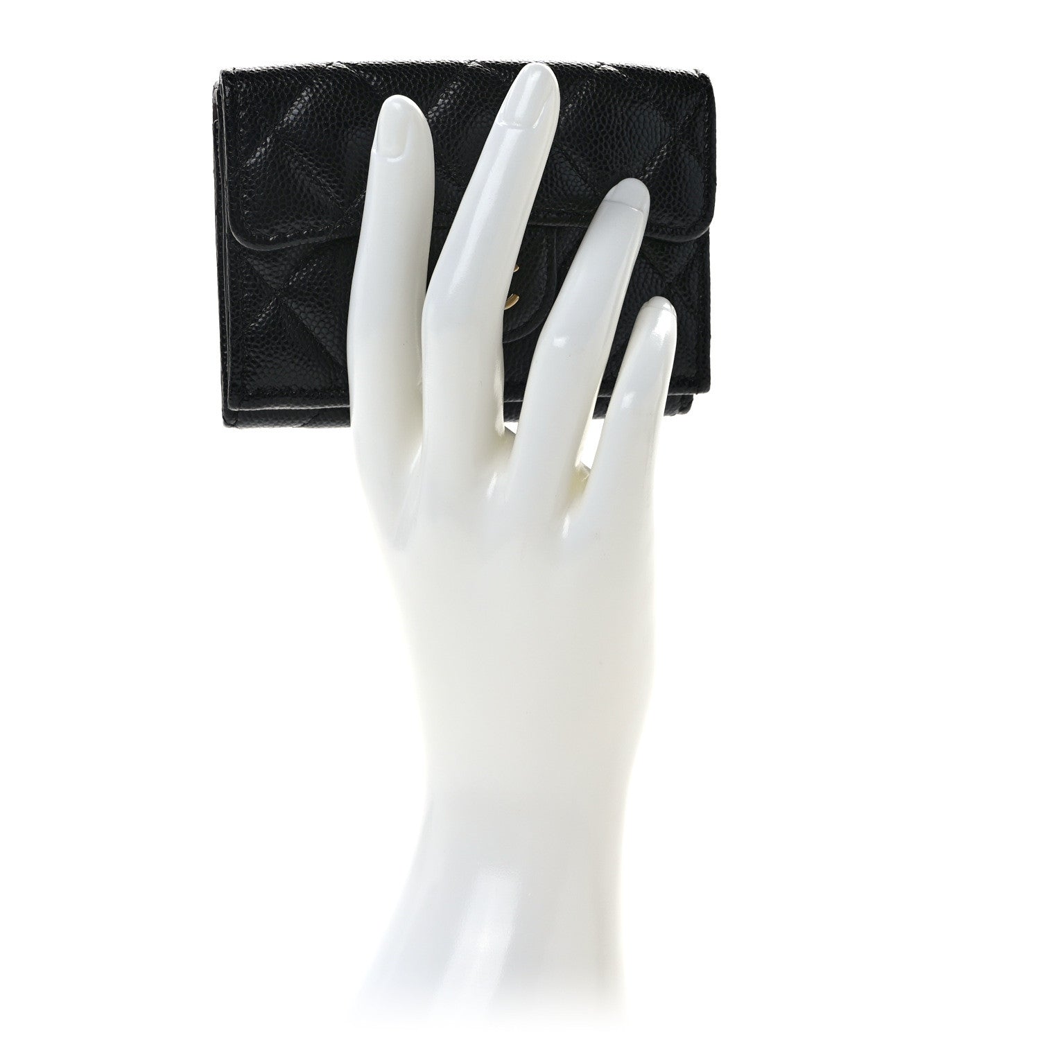 Chanel Caviar Quilted Double Flap Wallet Black 2 of 10
