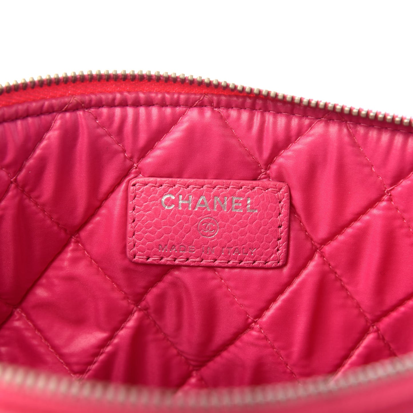 Caviar Quilted Medium Cosmetic Case Pink